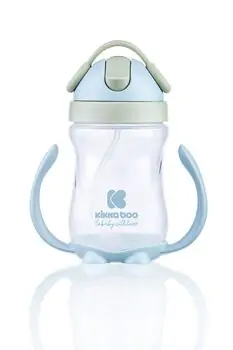 KikkaBoo Sippy cup with a straw 300ml Blue წვენის ბოთლი