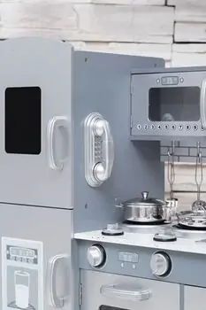 Toy Wooden Kitchen For Real Chef TX1319 Grey ხის სათამაშო სამზარეულო, 7 image