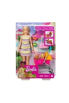Barbie's Doll With Walking Dogs Playset MTL-GHV92 ბარბის თოჯინა ძაღლით და აქსესუარებით, 7 image
