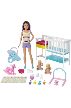 Barbie Babysitter Skipper Sleep Training Playset GFL38 - ბარბის თოჯინა აქსესუარებით, 2 image
