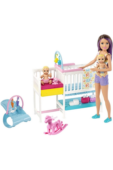 Barbie Babysitter Skipper Sleep Training Playset GFL38 - ბარბის თოჯინა აქსესუარებით, 3 image