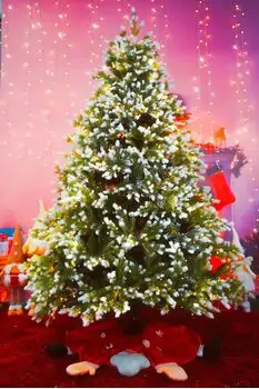 Christmas Tree With Lights 240 CM  PVC + PE  საახალწლო ნაძვის ხე შერეული სილიკონის წიწვებით და განათებით, 9 image