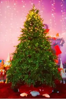 Christmas Tree With Lights 240 CM  ნაძვის ხე შერეული სილიკონის წიწვებით და განათებით