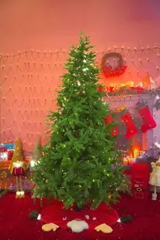 Christmas Tree With Lights 210 CM ნაძვის ხე შერეული სილიკონის წიწვებით და განათებით