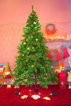 Christmas Tree With Pine Cones საახალწლო ნაძვის ხე გირჩებით 240 სმ
