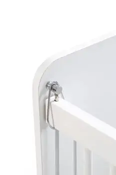Baby When White Color Swinging and Wheeled Bedside Cradle ახალშობილის საწოლი, 6 image