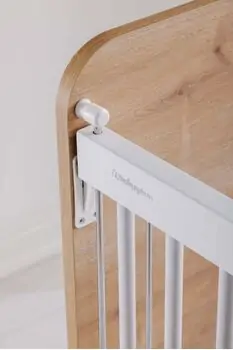Baby When Wood Color Wheeled Bedside Cradle ახალშობილის საწოლი, 5 image