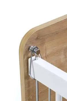 Baby When Wood Color Swinging and Wheeled Bedside Cradle ახალშობილის საწოლი, 6 image