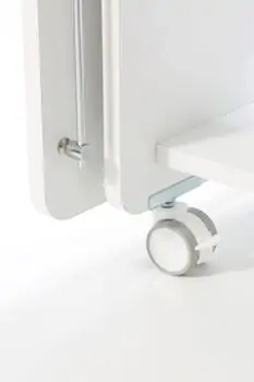 Baby When White Color Swinging and Wheeled Bedside Cradle ახალშობილის საწოლი, 5 image