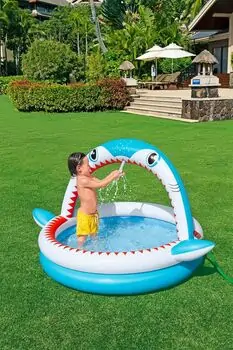 Bestway 53157 Sharktastic Sprinkler Play Pool - გასაბერი აუზი, 8 image
