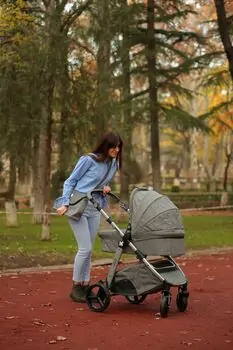 KikkaBoo UGO Melange Beige 4in1 საბავშვო ეტლის კომპლექტი, 18 image
