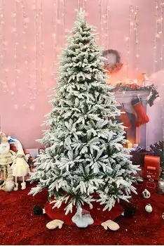 Snow-Covered Christmas Tree With Lights საახალწლო ნაძვის ხე დათოვლილი ტოტებით და განათებით 240 სმ