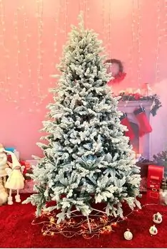 Snow-Covered Christmas Tree 240 CM ნაძვის ხე დათოვლილი, შერეული სილიკონის ტოტებით, 2 image