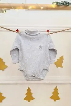 Bodysuit Sweet Star Grey - ჩვილის ბოდე