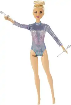 Barbie Rhythmic Gymnast Blonde Doll - ბარბის თოჯინა სავარჯიშო სეტით