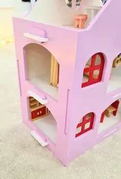 Wooden Doll House For Kids - თოჯინის სახლი ავეჯით, 10 image