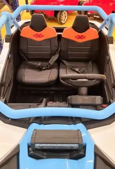 RC Racing Super Car Blue - ელექტრო მანქანა ტყავის სავარძლით და კაუჩუკის საბურავებით, 3 image