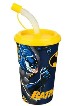Tuffex Batman Cup With Cover And Pipette - საბავშვო ჭიქა