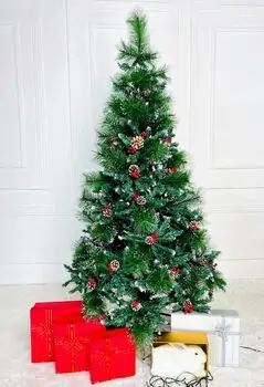 Christmas Tree With Pine Cones And Berries 180 CM ნაძვის ხე დათოვლილი ბოლოებით გირჩით და კენკრით (OT024), 11 image