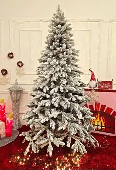 Global Snow-Covered Christmas Tree PVC+PE 210 CM ნაძვის ხე დათოვლილი შერეული სილიკონის წიწვებით