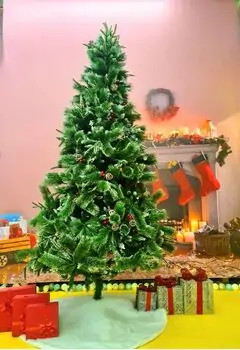 ​Christmas Tree With Cones And Berries საახალწლო ნაძვის ხე შერეული წიწვებით გირჩით და კენკრით 240 სმ (OT2072)