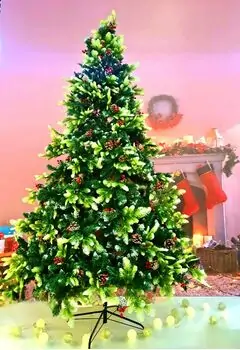 Christmas Tree With Pine Cones And Berries  საახალწლო ნაძვის ხე შერეული წიწვებით გირჩით და კენკრით 240 სმ (OT2004), 6 image