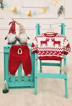 New Year's Deer 2 In 1 Set - საბავშვო ტანსაცმლის ნაკრები