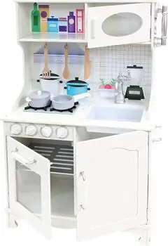 Wooden Kitchen With Accessories - ხის სათამაშო სამზარეულო აქსესუარებით, 5 image