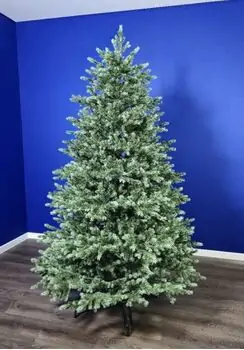 Scandinavian Christmas Tree With Blue Tips PE 250 CM  საახალწლო ნაძვის ხე 100% სილიკონი