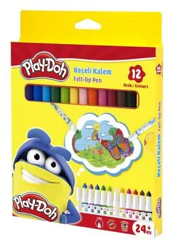 Play-Doh Felt-tip pen 12 Colours 5mm KE007 ფერადი ფლომასტერების ნაკრები