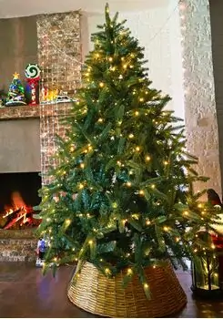 Christmas Tree With Lights 210 CM PE + PVC - ნაძვის ხე შერეული სილიკონის წიწვებით და განათებით, 14 image