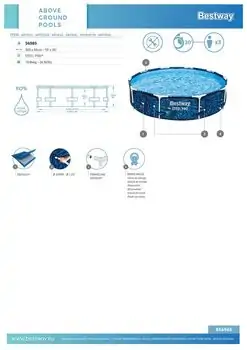 Bestway 56985 Pool Steel Pro Safari Round მრგვალი კარკასული აუზი, 5 image