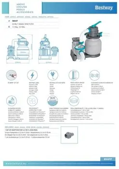 Bestway 58497 Sand filter- აუზის ქვიშის ფილტრი, 11 image