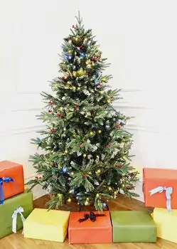 Christmas Tree With Berries საახალწლო ნაძვის ხე დათოვლილი ბოლოებით და კენკრით 180 სმ (OT745)