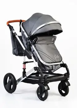 Cangaroo Gala 3in1 Black Leather საბავშვო ტრანსფორმერი ეტლის კომპლექტი, 3 image