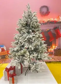 Snow-Covered Christmas Tree საახალწლო ნაძვის ხე დათოვლილი სილიკონის წიწვებით 180 სმ (OT2319)