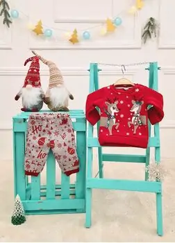 New Year's Deer 2 In 1 Set - საბავშვო ტანსაცმლის ნაკრები