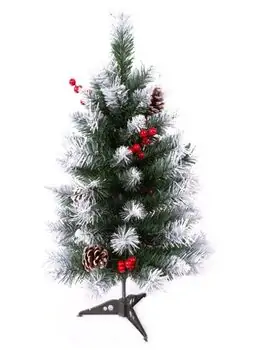 Snow-Covered Christmas Tree With Pine Cones And Berries საახალწლო ნაძვის ხე დათოვლილი ტოტებით, გირჩითა და კენკრით 45 სმ, 3 image