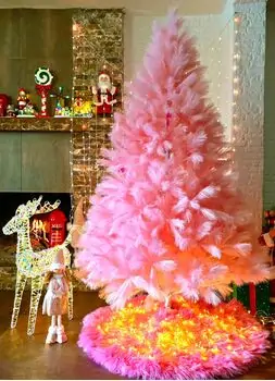 Pink Feather Christmas Tree 210 CM - ნაძვის ხე ბუმბულის წიწვებით