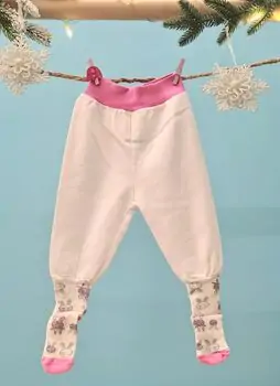 Baby Pants Pink Rabbit - ახალშობილის შარვალი