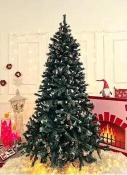 Christmas Tree With Pine Cones And Snow-Covered Branches საახალწლო ნაძვის ხე გირჩით და დათოვლილი ბოლოებით 210 სმ (OT011), 2 image