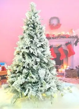 Snow-Covered Christmas Tree დათოვლილი საახალწლო ნაძვის ხე 210 სმ (OT2008), 17 image