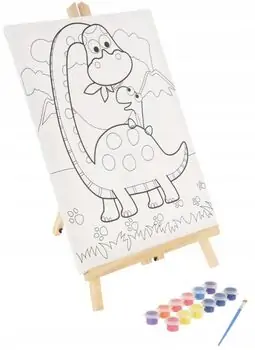 Koopman Coloring Canva On A Wooden Easel - გასაფერადებელი ნაკრები მოლბერტით, 2 image