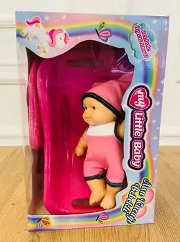 TOY DOLL WITH CARRIER სათამაშო თოჯინა კალათით, 4 image