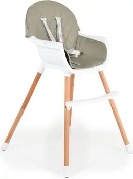 Moni Wooden High Chair Gelato 2 in 1 Grey საკვები სკამ-მაგიდა, 9 image