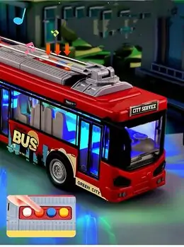 City Bus With Music And Light - სათამაშო ქალაქის ავტობუსი, 10 image
