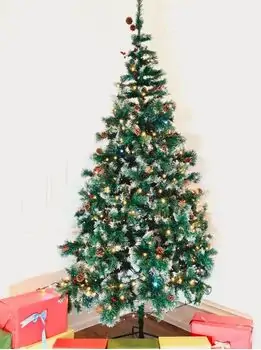 Christmas Tree With Pine Cones And Berries საახალწლო ნაძვის ხე დათოვლილი ბოლოებით, კენკრით და გირჩით 240 სმ (OT649)