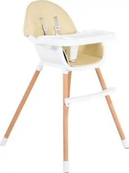Moni Wooden High Chair Gelato 2 in 1 Beige საკვები სკამ-მაგიდა