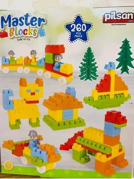 MASTER BLOCKS W ACCESSORIES 260 PCS Pilsan-ის სათამაშო კუბიკები 03 573, 2 image