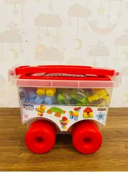 Pilsan-ის სათამაშო კუბიკები 03 575 MASTER BLOCKS W TROLLEY 56 PCS, 2 image